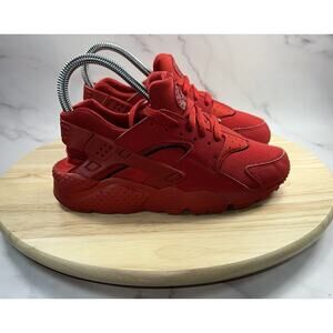 Nike Huarache Run (GS) Triple Red Shoes Sneakers 654275-600 Big Kids Size 4.5Y